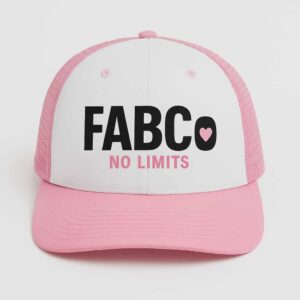 FABCo Trucker Cap – Pink/White (No Limits Heart)